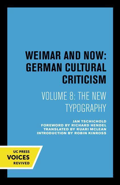 Cover: 9780520250123 | The New Typography | Jan Tschichold | Taschenbuch | Englisch | 2006