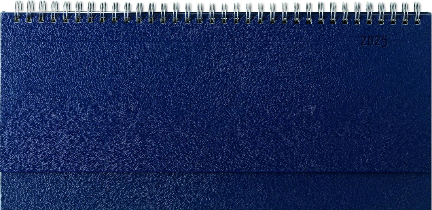 Cover: 4006928026067 | Tisch-Querkalender Balacron blau 2025 - Büro-Planer 29,7x13,5 cm -...