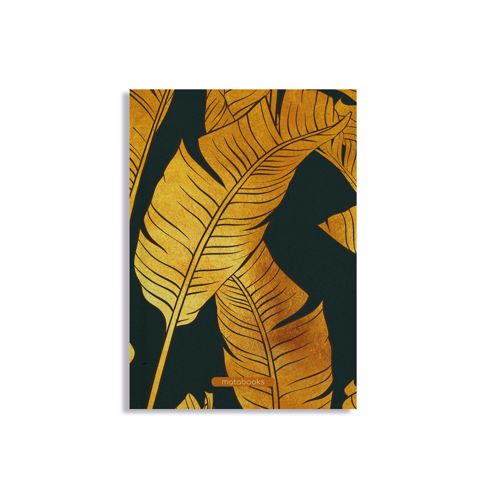 Cover: 4260626412199 | Jana Notizbuch A5 "Golden leaves" (blanko, farbig) | Matabooks | Buch