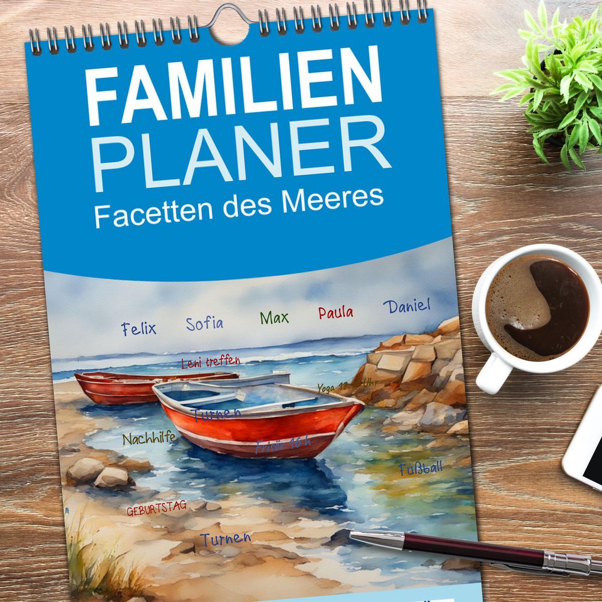 Bild: 9783457191224 | Familienplaner 2025 - Facetten des Meeres mit 5 Spalten...