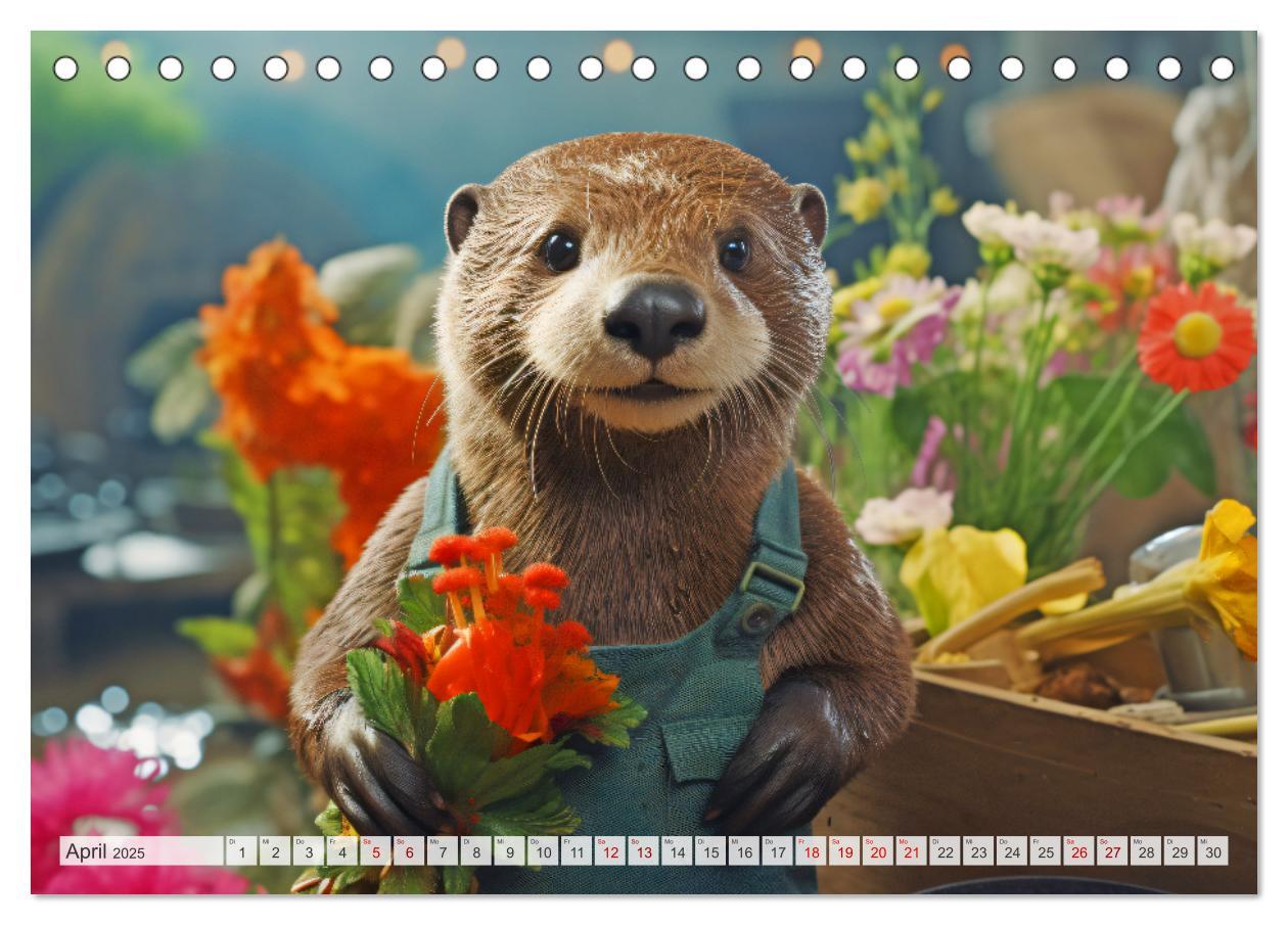 Bild: 9783383892721 | Otter bei der Arbeit (Tischkalender 2025 DIN A5 quer), CALVENDO...