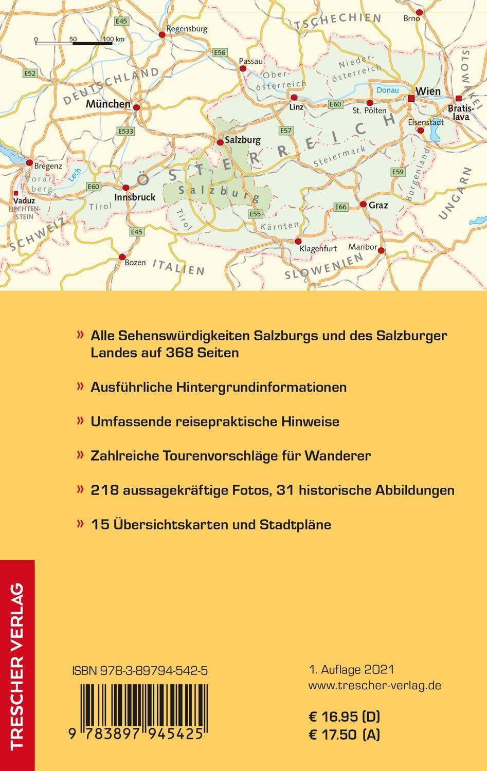 Rückseite: 9783897945425 | TRESCHER Reiseführer Salzburg und Salzburger Land | Gunnar Strunz