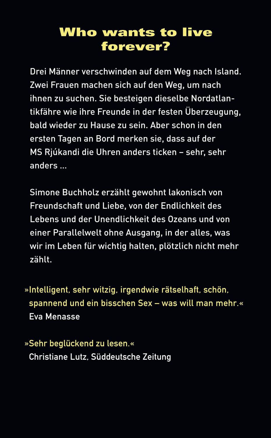 Rückseite: 9783518473689 | Unsterblich sind nur die anderen | Roman | Simone Buchholz | Buch