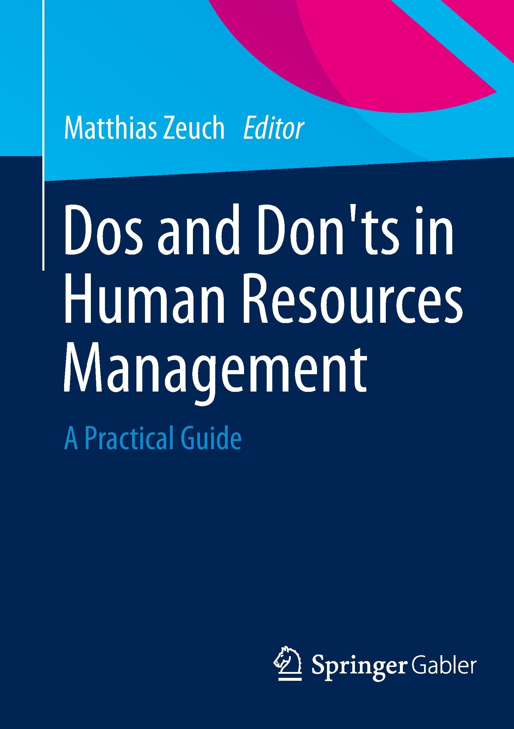 Cover: 9783662435526 | Dos and Don¿ts in Human Resources Management | A Practical Guide