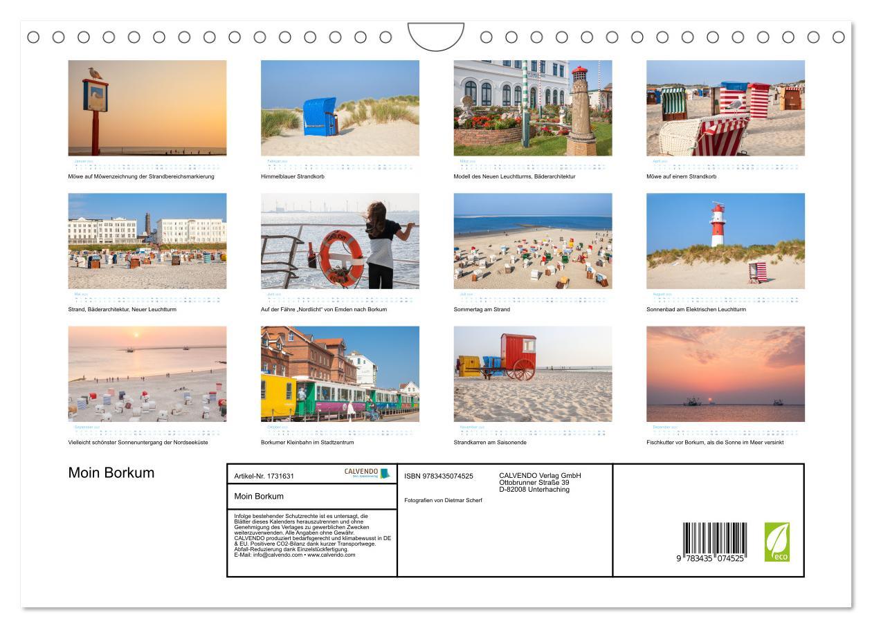 Bild: 9783435074525 | Moin Borkum (Wandkalender 2025 DIN A4 quer), CALVENDO Monatskalender