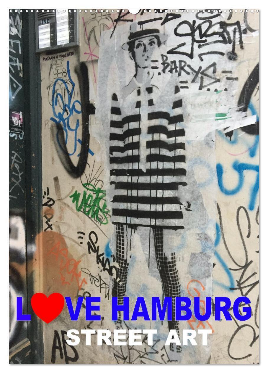 Cover: 9783675631014 | LOVE HAMBURG - STREET ART (Wandkalender 2024 DIN A2 hoch), CALVENDO...