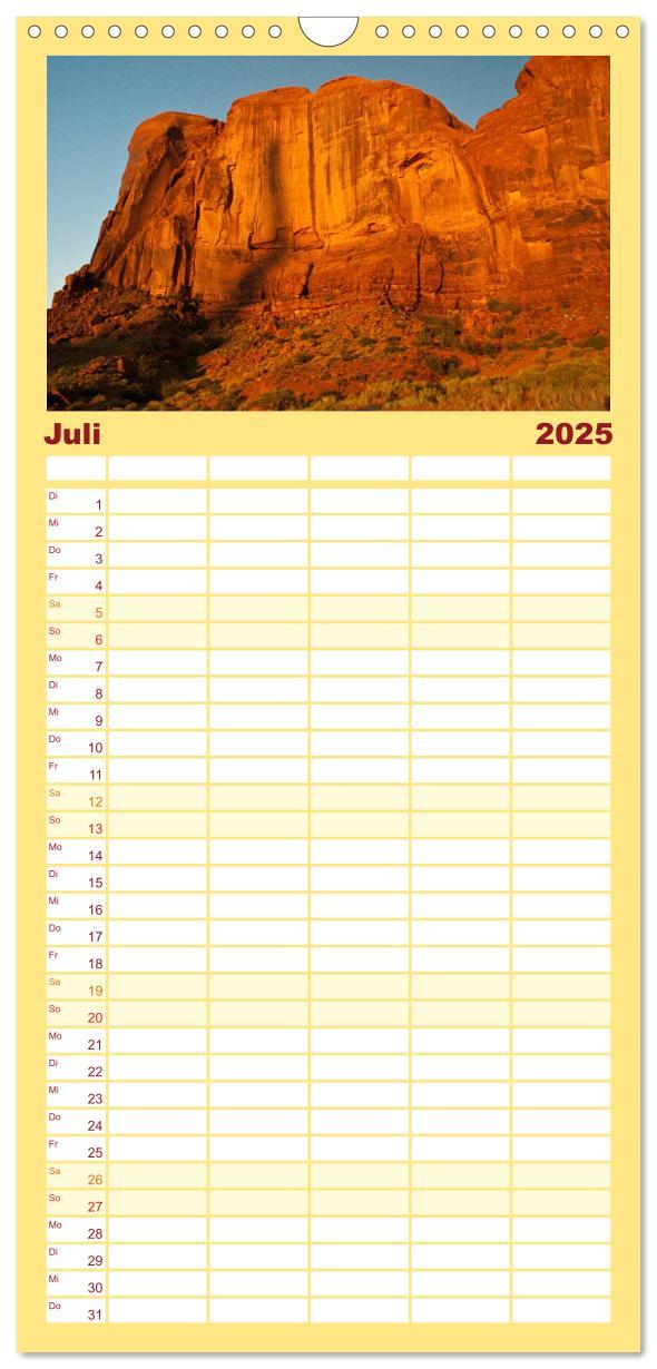 Bild: 9783457118016 | Familienplaner 2025 - Monument Valley mit 5 Spalten (Wandkalender,...