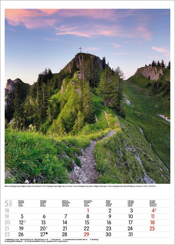 Bild: 9783731876090 | Alpen 2025 | Wandkalender mit Fotos von den Alpen. Format 30 x 42 cm.