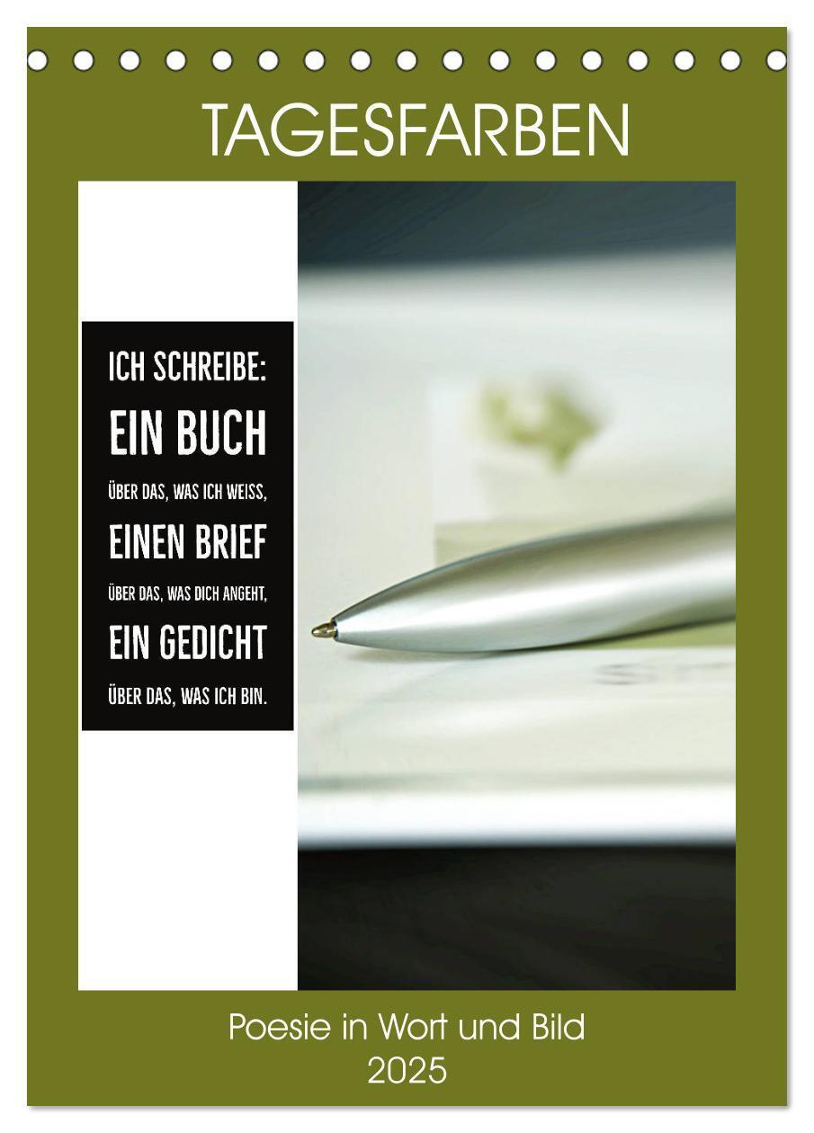 Cover: 9783435937936 | Tagesfarben - Poesie in Wort und Bild (Tischkalender 2025 DIN A5...