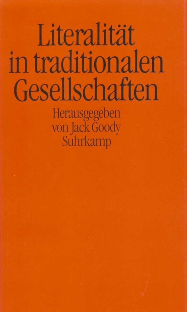 Cover: 9783518575048 | Literalität in traditionalen Gesellschaften | Jack Goody | Buch | 1981