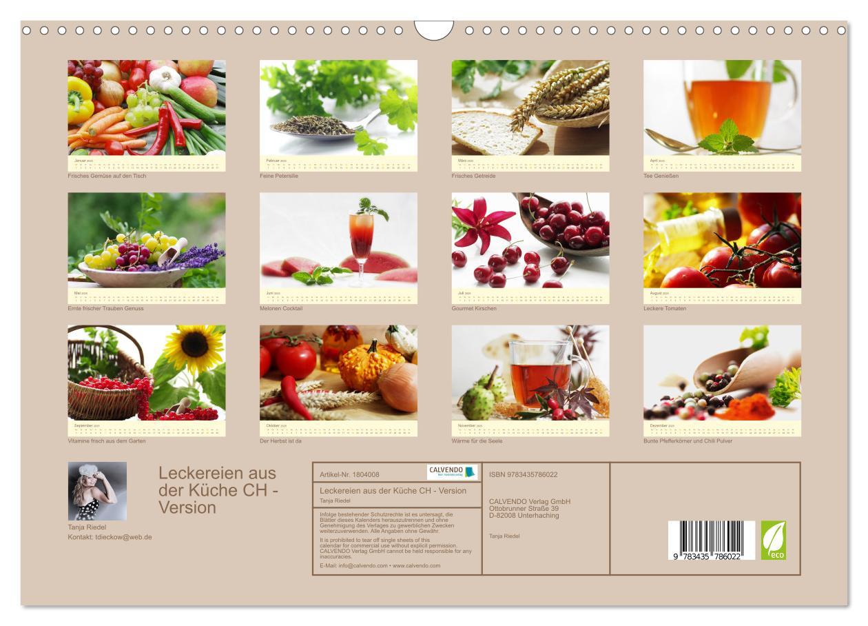 Bild: 9783435786022 | Leckereien aus der Küche CH - Version (Wandkalender 2025 DIN A3...