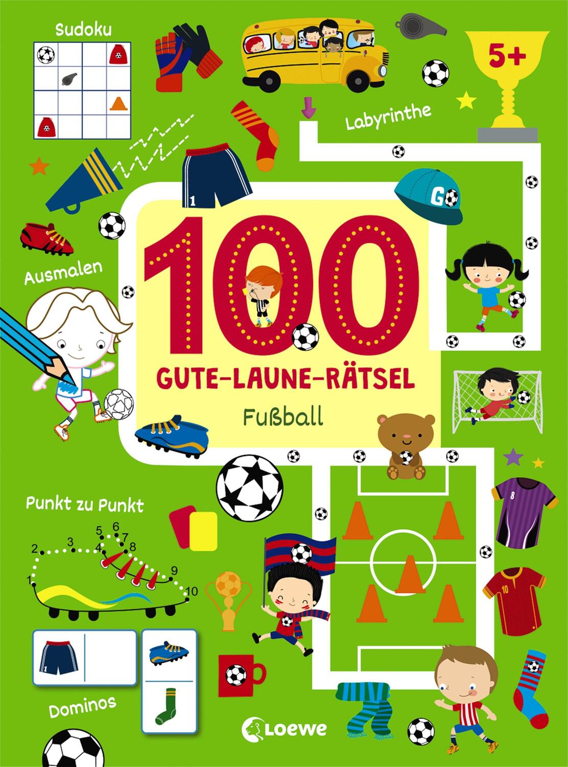 Cover: 9783743202252 | 100 Gute-Laune-Rätsel - Fußball | Lernspiele für Kinder ab 5 Jahre