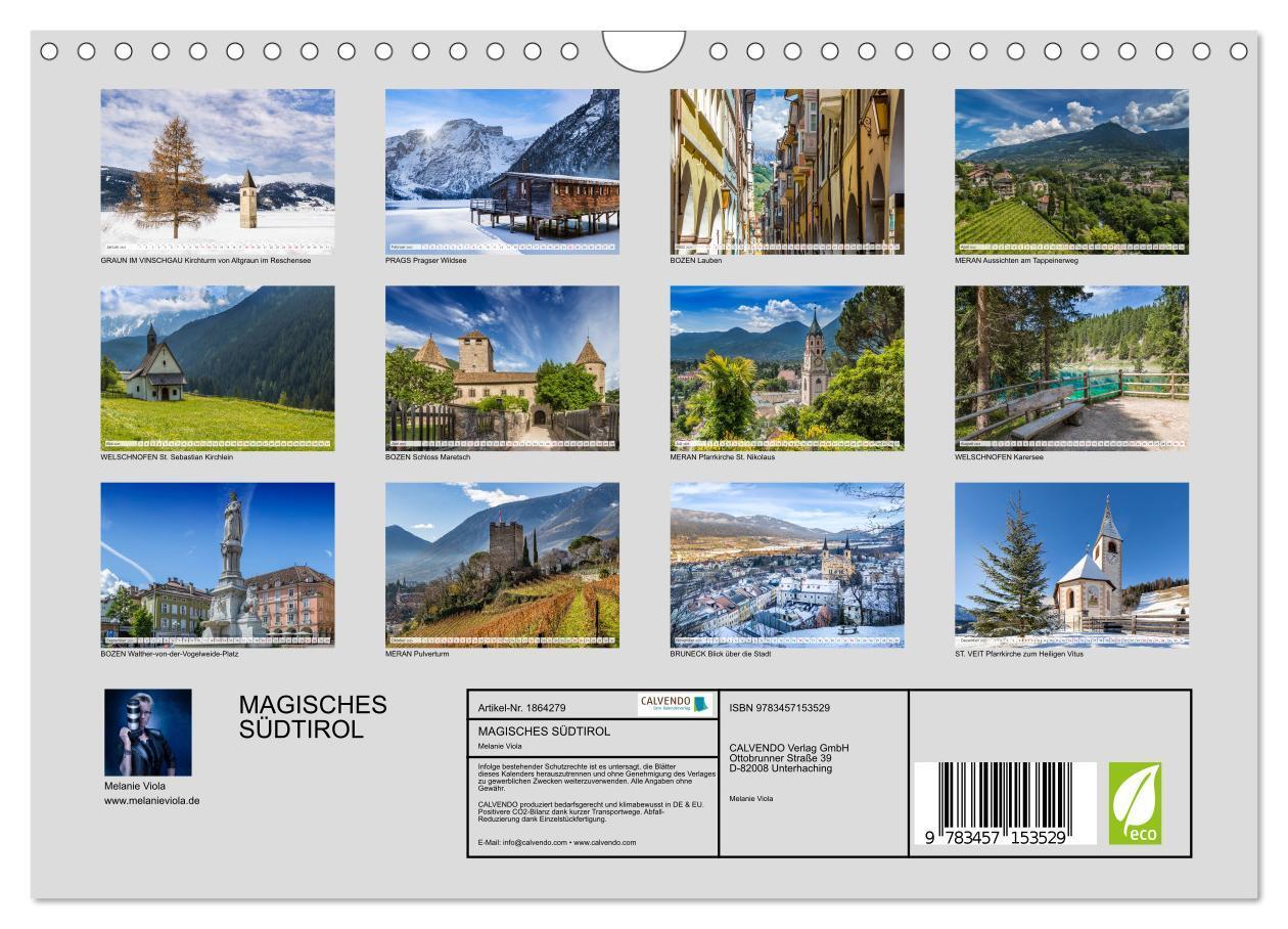 Bild: 9783457153529 | MAGISCHES SÜDTIROL (Wandkalender 2025 DIN A4 quer), CALVENDO...