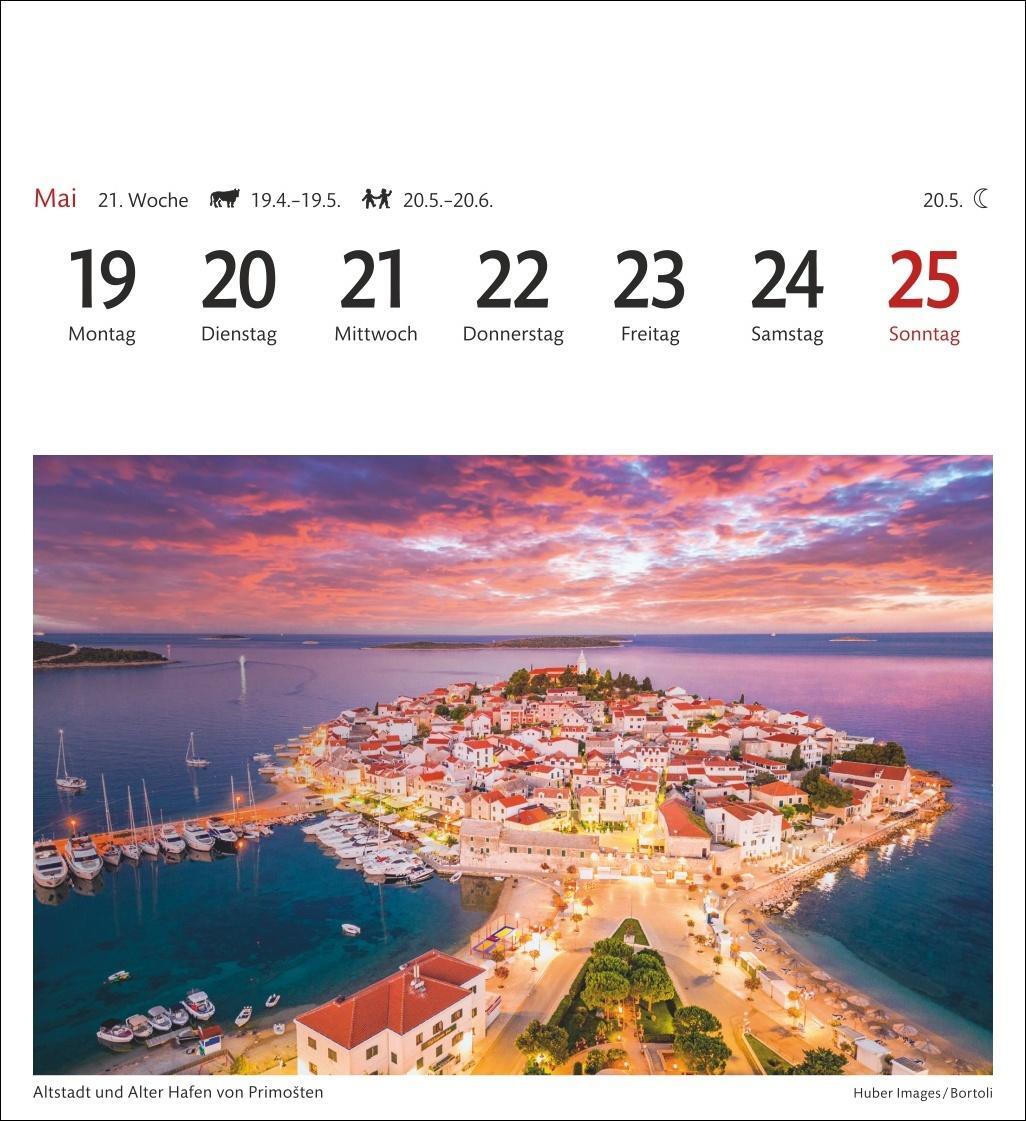 Bild: 9783840035326 | Kroatien Sehnsuchtskalender 2025 - Wochenkalender mit 53 Postkarten