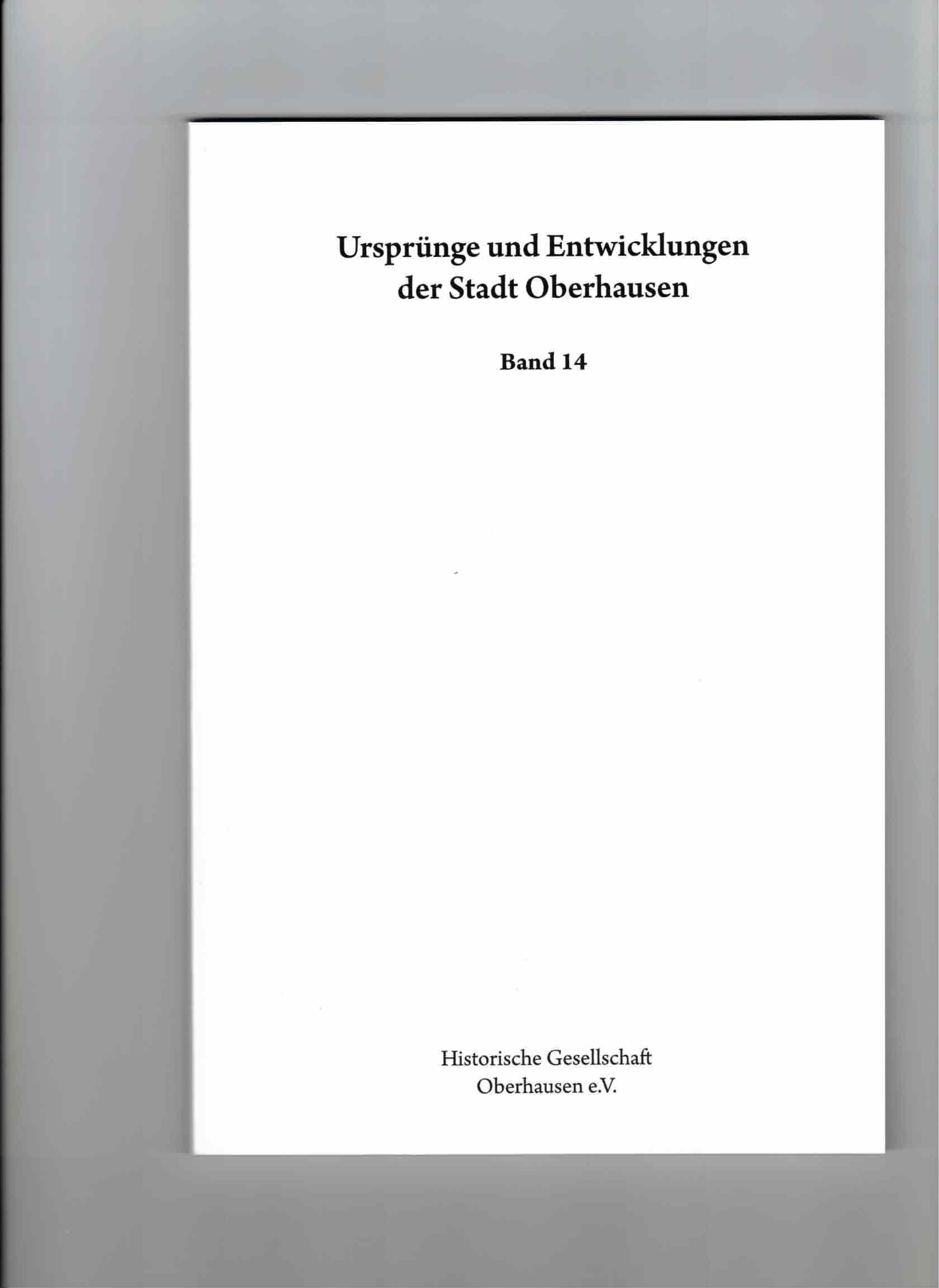 Cover: 9783874685023 | Ursprünge und Entwicklung der Stadt Oberhausen. Quellen und...