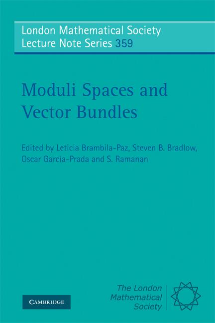 Cover: 9780521734714 | Moduli Spaces and Vector Bundles | Leticia Brambila-Paz (u. a.) | Buch