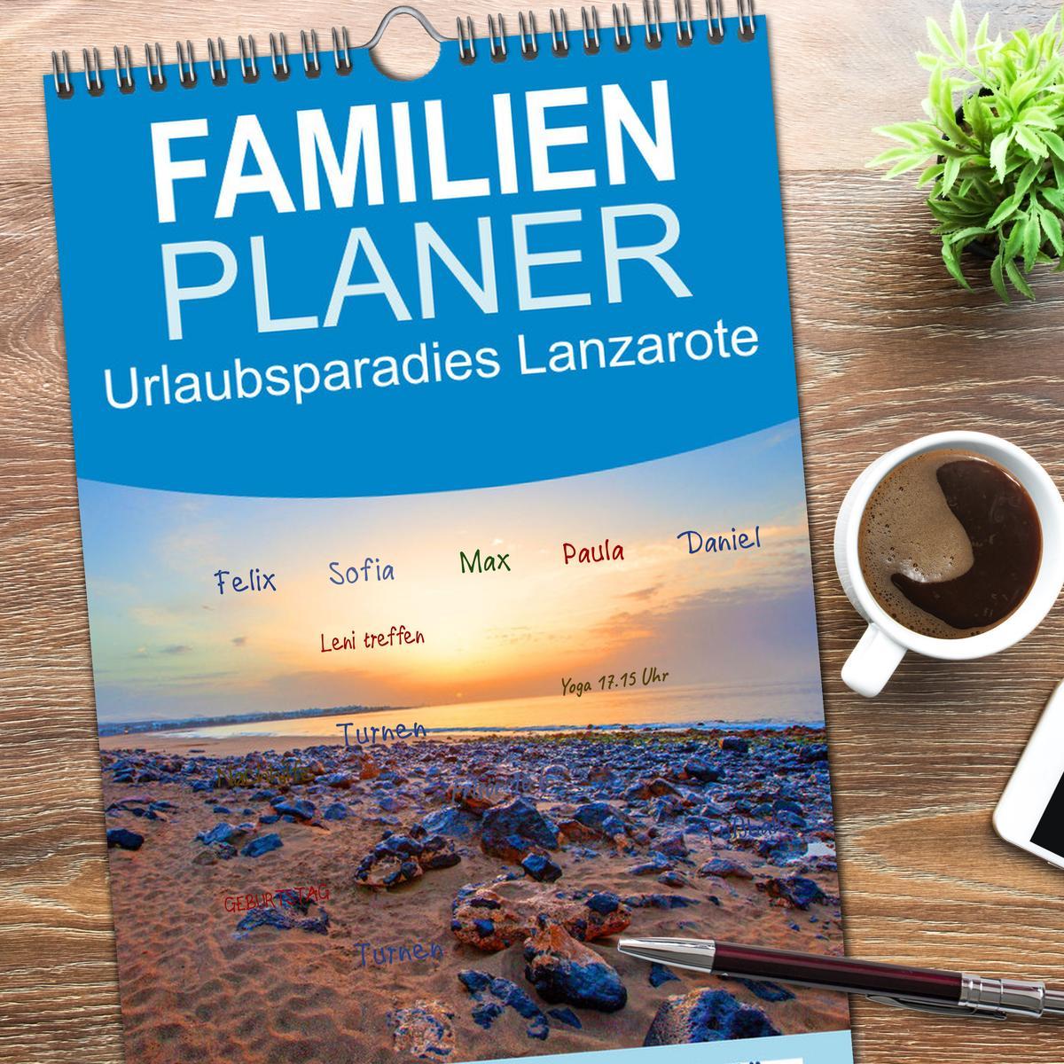 Bild: 9783457193853 | Familienplaner 2025 - Urlaubsparadies Lanzarote mit 5 Spalten...