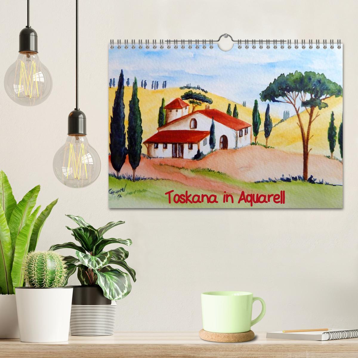 Bild: 9783435830756 | Toskana in Aquarell (Wandkalender 2025 DIN A4 quer), CALVENDO...