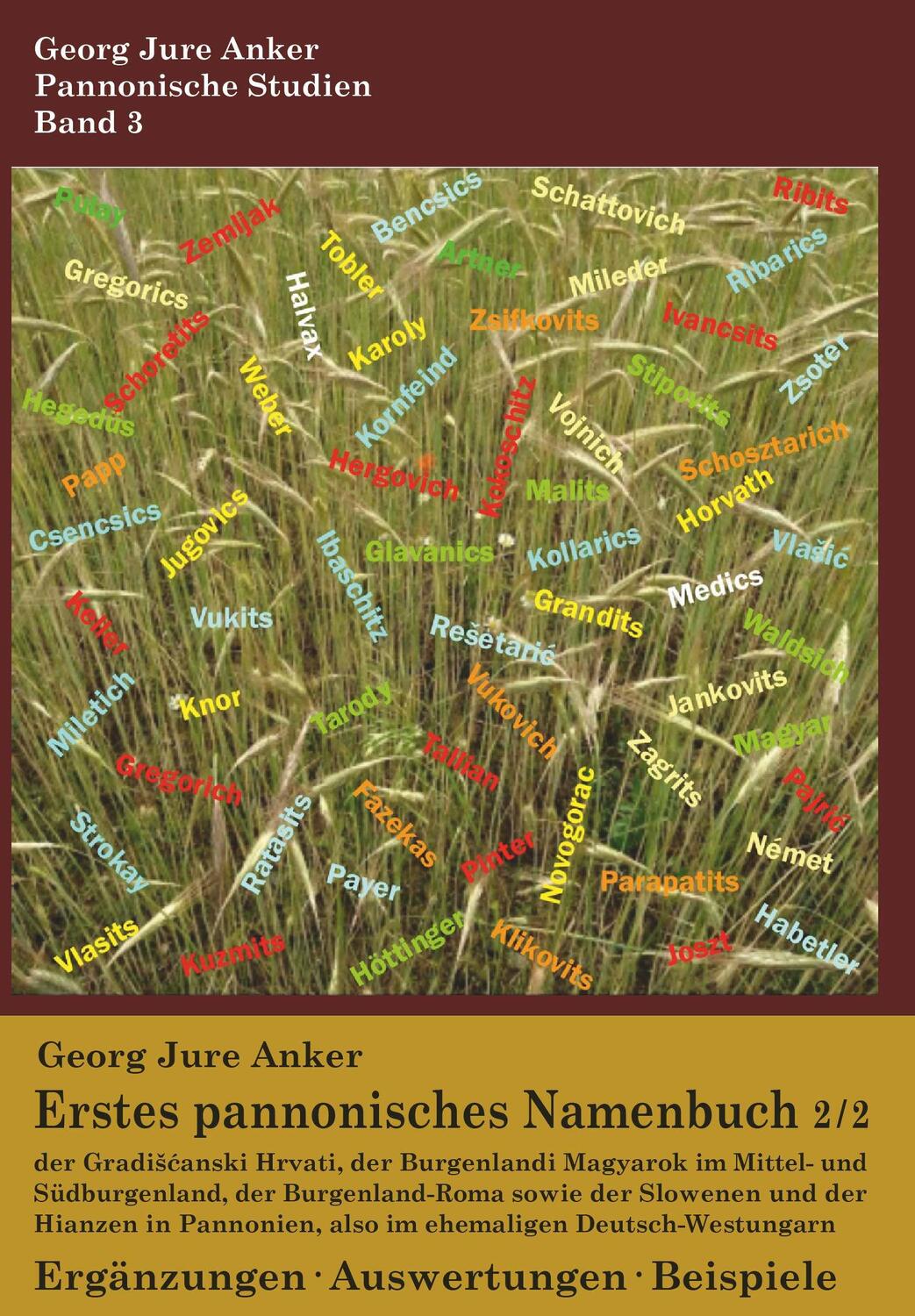 Cover: 9783991656883 | Erstes pannonisches Namenbuch 2/2 | Georg Jure Anker | Taschenbuch