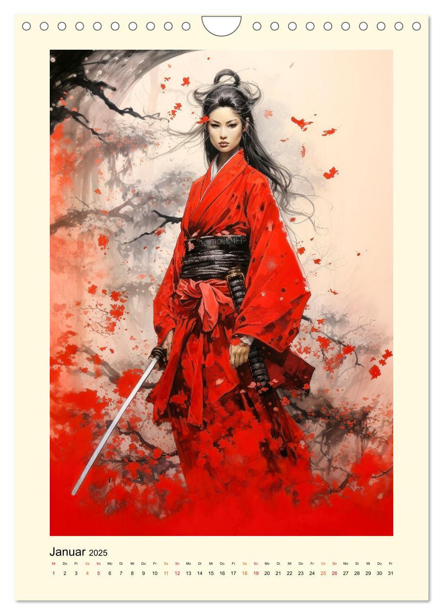 Bild: 9783435844371 | Samurai Amazonen (Wandkalender 2025 DIN A4 hoch), CALVENDO...