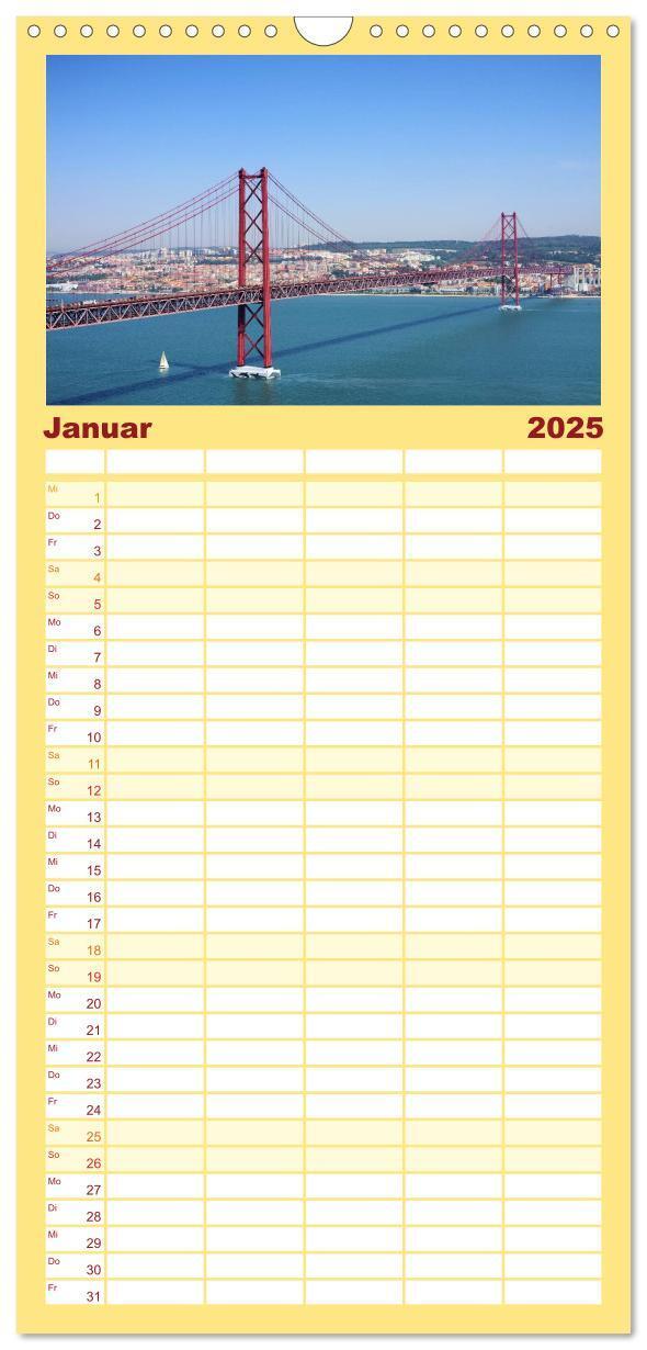 Bild: 9783457119150 | Familienplaner 2025 - Portugal mit 5 Spalten (Wandkalender, 21 x 45...