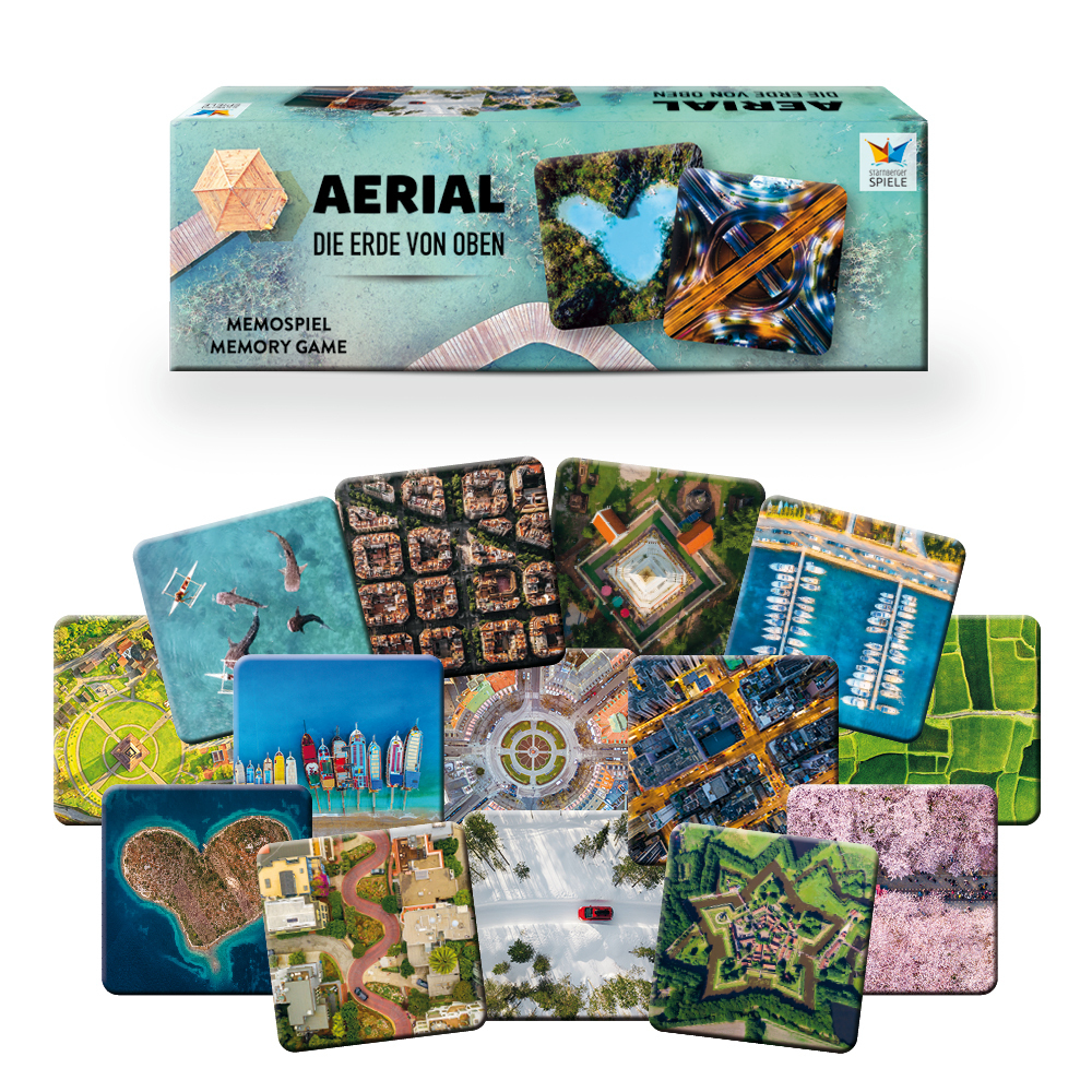 Cover: 4260472860687 | AERIAL - Memospiel | Die Erde von oben | Tanja Philippeit | Spiel