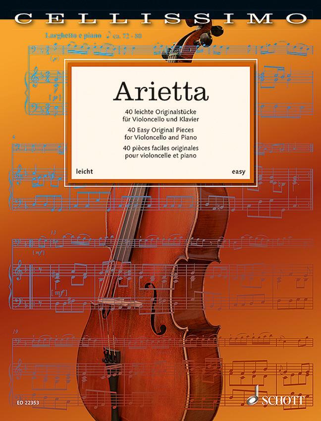 Cover: 9790001158572 | Arietta | 40 leichte Originalstücke. Violoncello und Klavier. | 2016