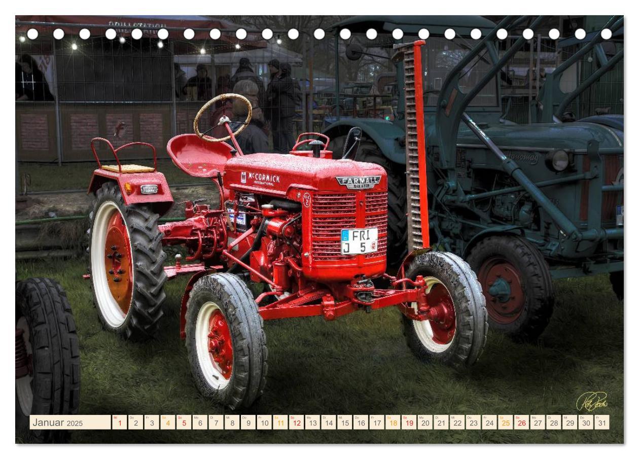 Bild: 9783435608713 | Oldtimer - Traktoren für Liebhaber (Tischkalender 2025 DIN A5...