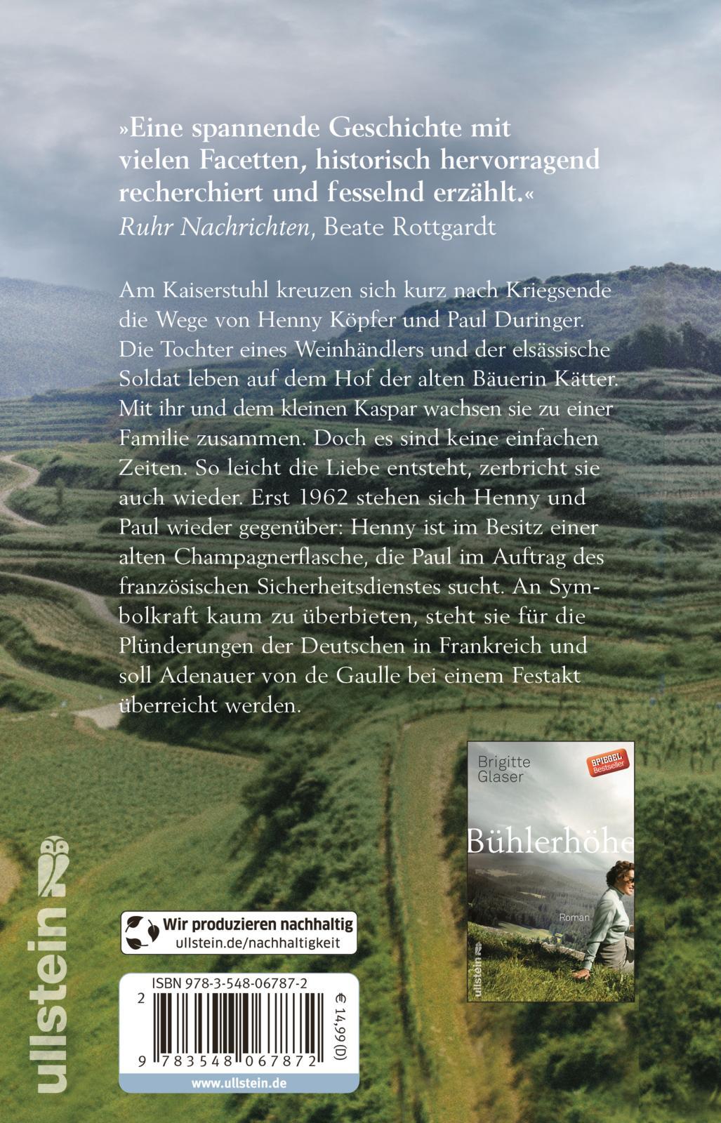 Rückseite: 9783548067872 | Kaiserstuhl | Brigitte Glaser | Taschenbuch | 464 S. | Deutsch | 2023