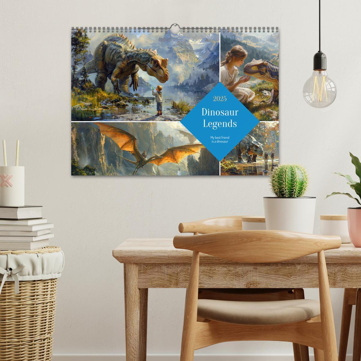 Bild: 9781325977994 | Dinosaur Legends (Wall Calendar 2025 DIN A3 landscape), CALVENDO 12...