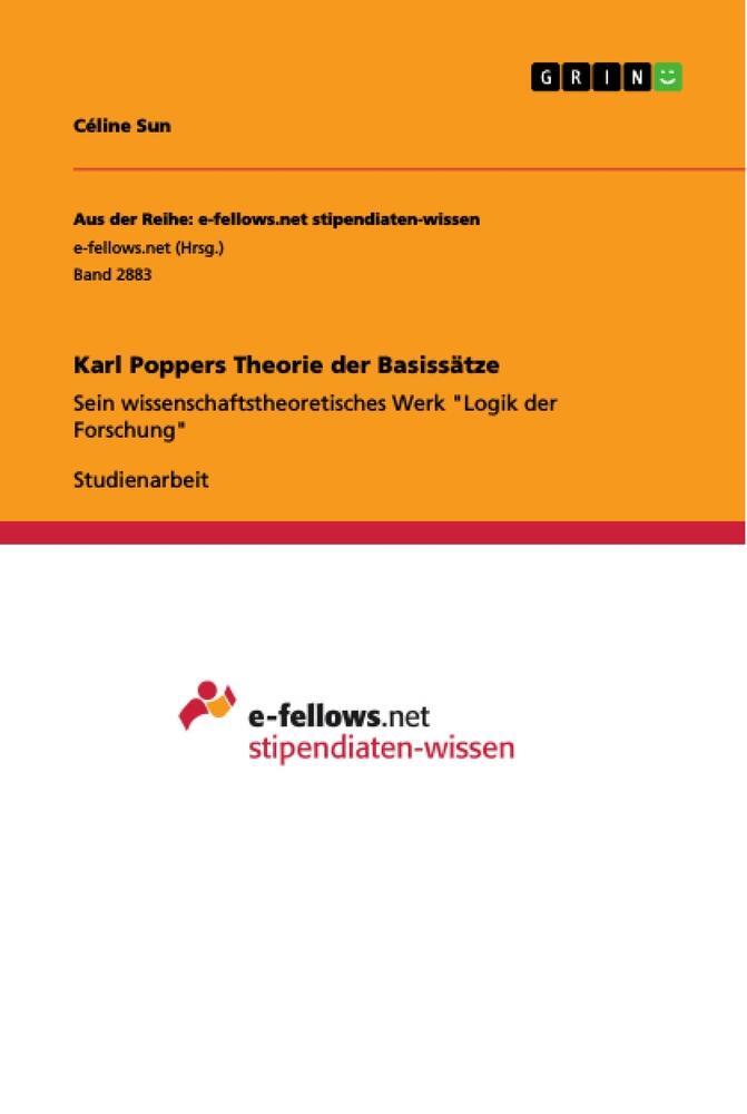 Cover: 9783668838833 | Karl Poppers Theorie der Basissätze | Céline Sun | Taschenbuch | 16 S.
