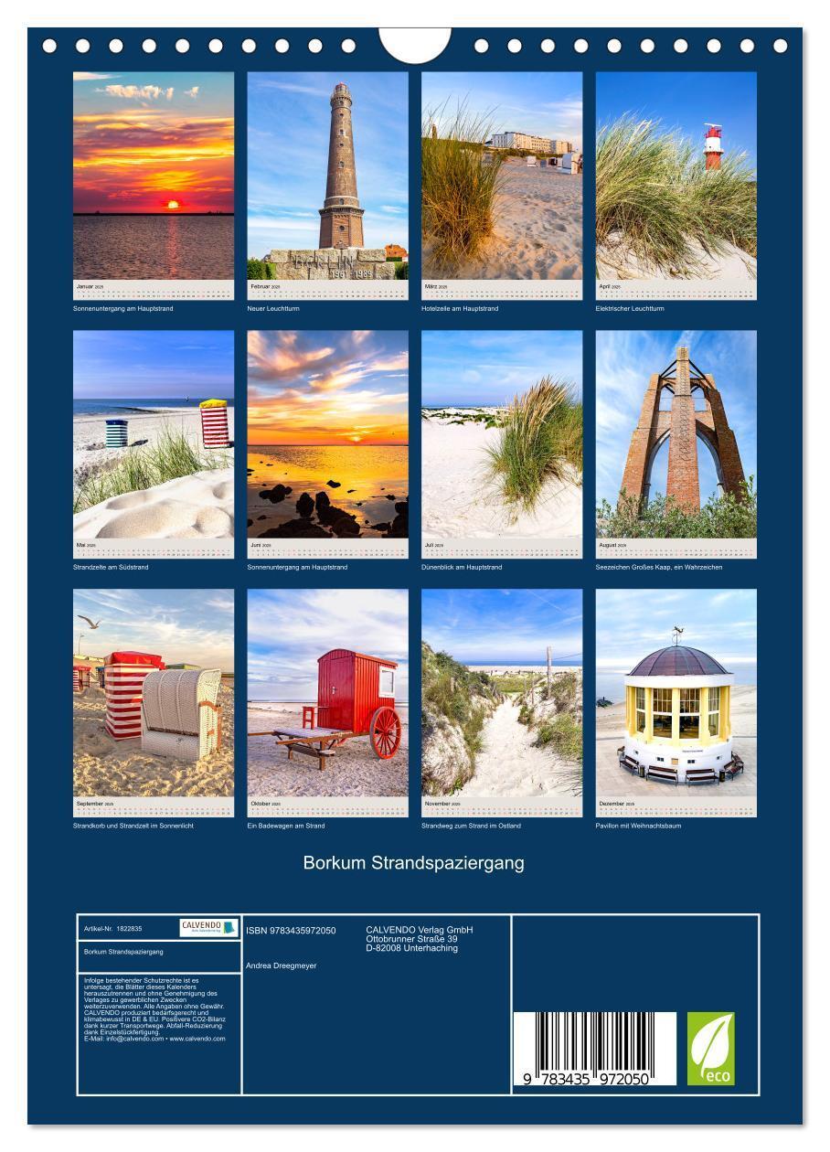 Bild: 9783435972050 | Borkum Strandspaziergang (Wandkalender 2025 DIN A4 hoch), CALVENDO...