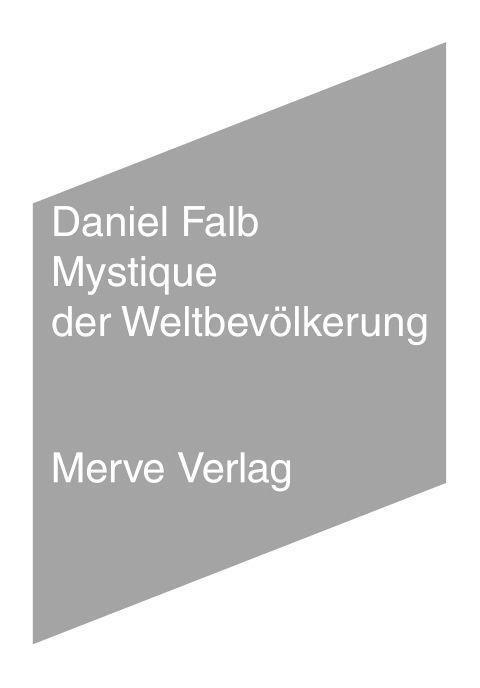 Cover: 9783962730703 | Mystique der Weltbevölkerung | Daniel Falb | Taschenbuch | IMD | 2022