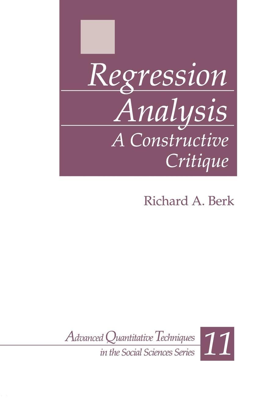 Cover: 9780761929048 | Regression Analysis | A Constructive Critique | Berk (u. a.) | Buch
