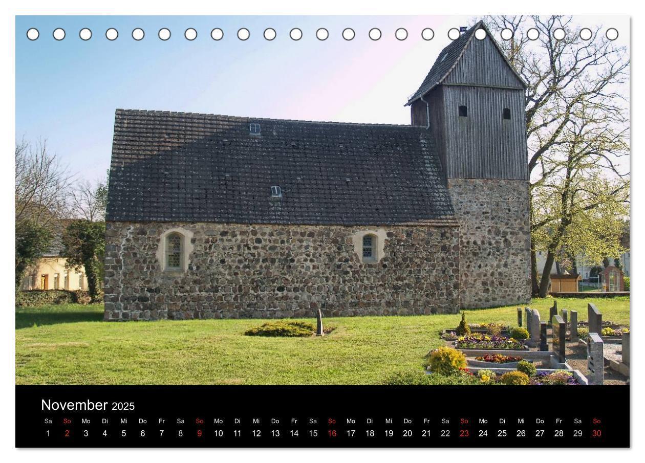 Bild: 9783435760640 | Dorfkirchen in Brandenburg (Tischkalender 2025 DIN A5 quer),...