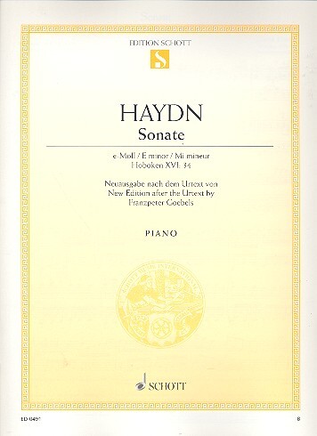 Cover: 9790001085946 | Sonata E Minor | Franz Joseph Haydn | Buch | 1983 | Schott Music