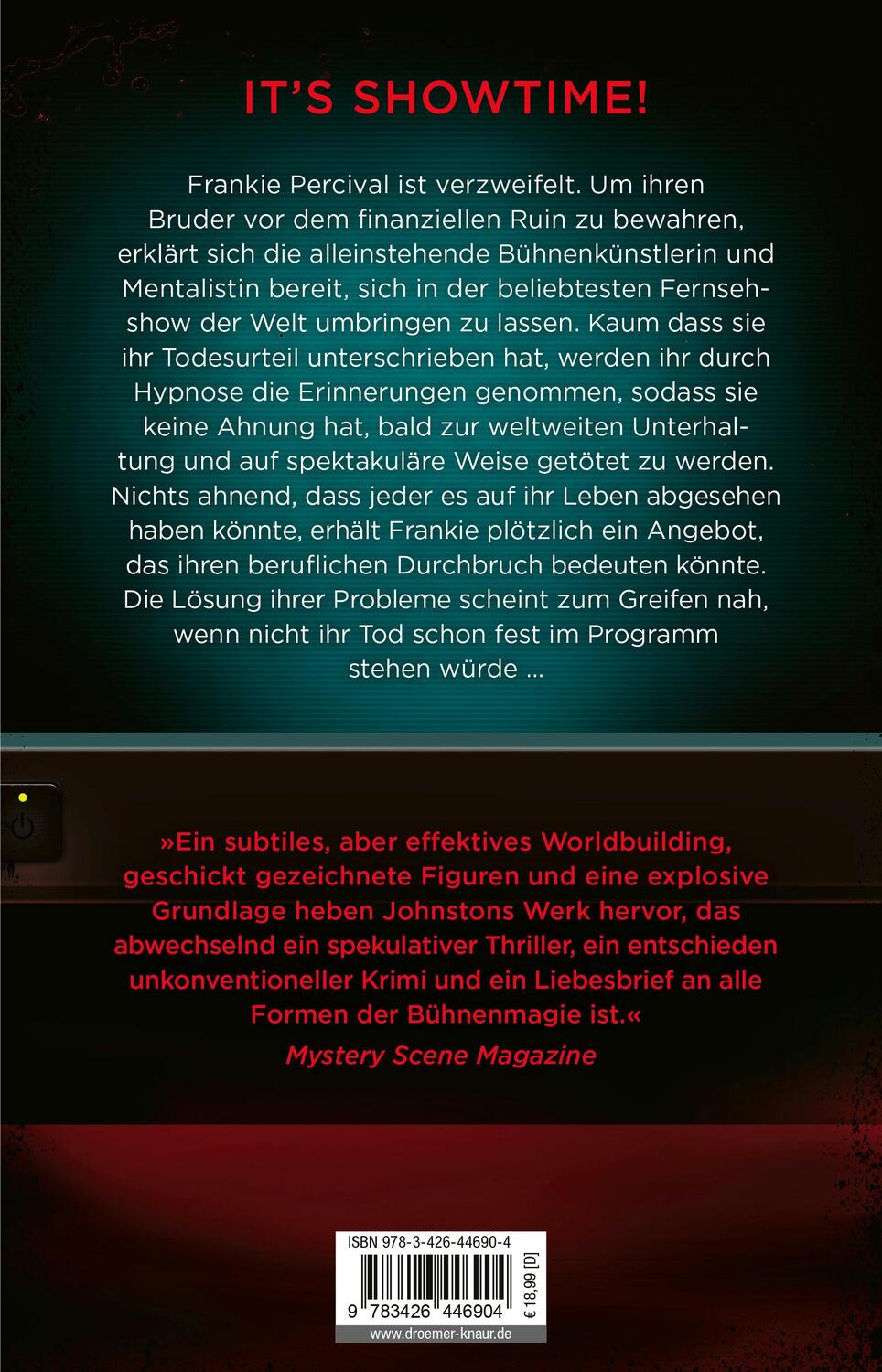 Rückseite: 9783426446904 | Death TV | Bryan Johnston | Taschenbuch | 368 S. | Deutsch | 2024