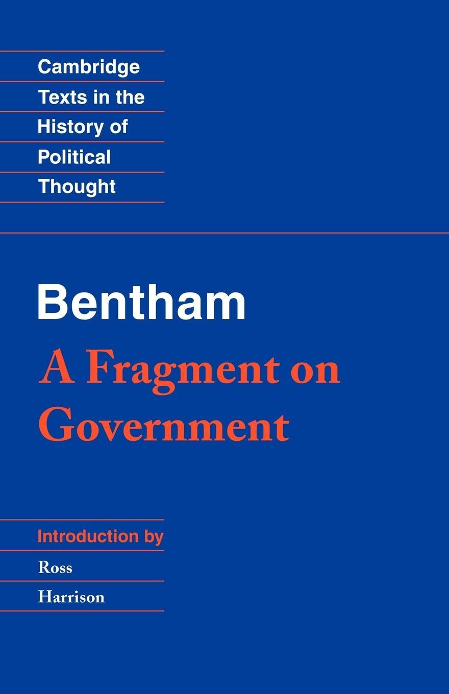 Cover: 9780521359290 | Bentham | A Fragment on Government | Jeremy Bentham (u. a.) | Buch