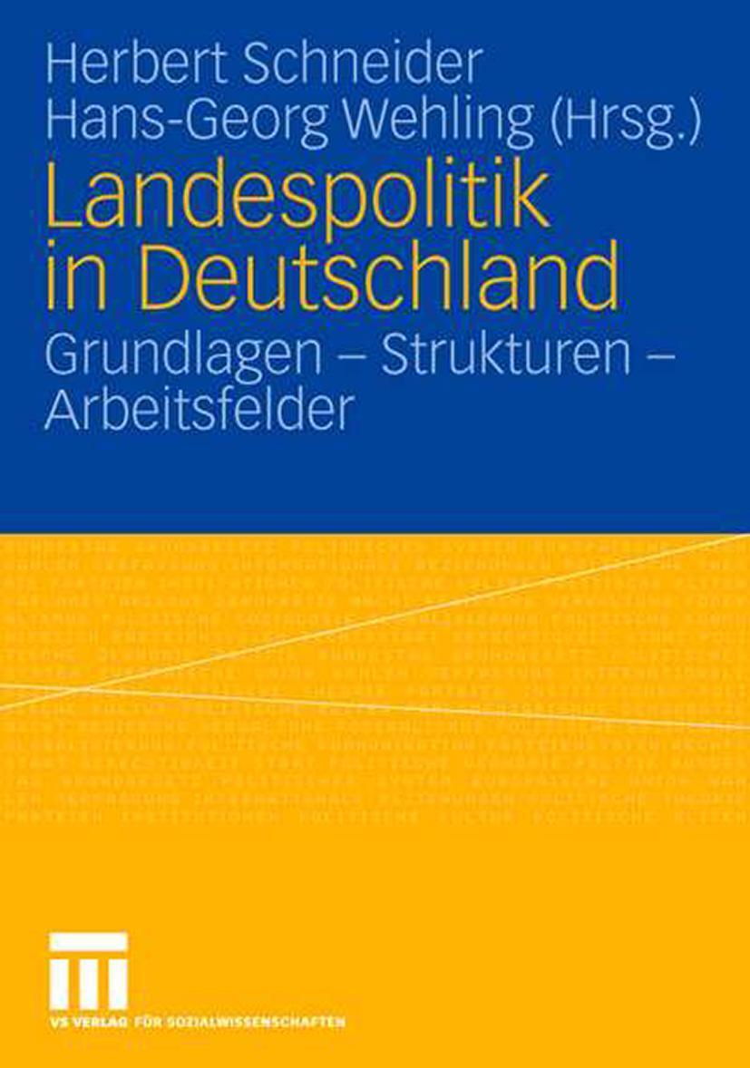 Cover: 9783810040800 | Landespolitik in Deutschland | Grundlagen - Strukturen - Arbeitsfelder
