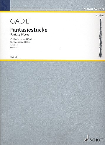 Cover: 9790001148641 | Fantasiestücke | op 43 - Für Klarinette und Klavier | Niels W Gade