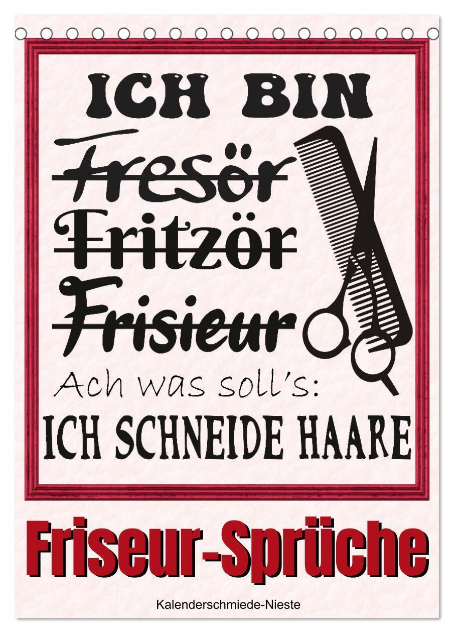 Cover: 9783675729407 | Friseur-Sprüche (Tischkalender 2024 DIN A5 hoch), CALVENDO...