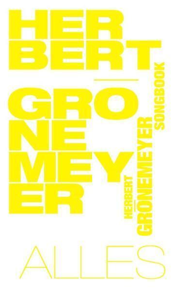 Cover: 9783865433350 | Herbert Grönemeyer Songbook - Alles | Herbert Grönemeyer | 2008