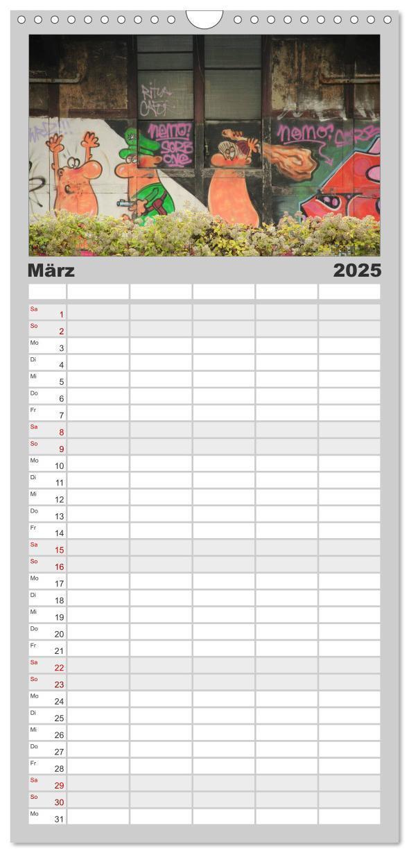 Bild: 9783457122433 | Familienplaner 2025 - Street-Art 2025 mit 5 Spalten (Wandkalender,...