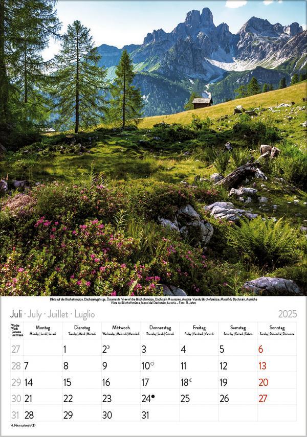 Bild: 9783731876113 | Die Alpen 2025 | Verlag Korsch | Kalender | Spiralbindung | 13 S.