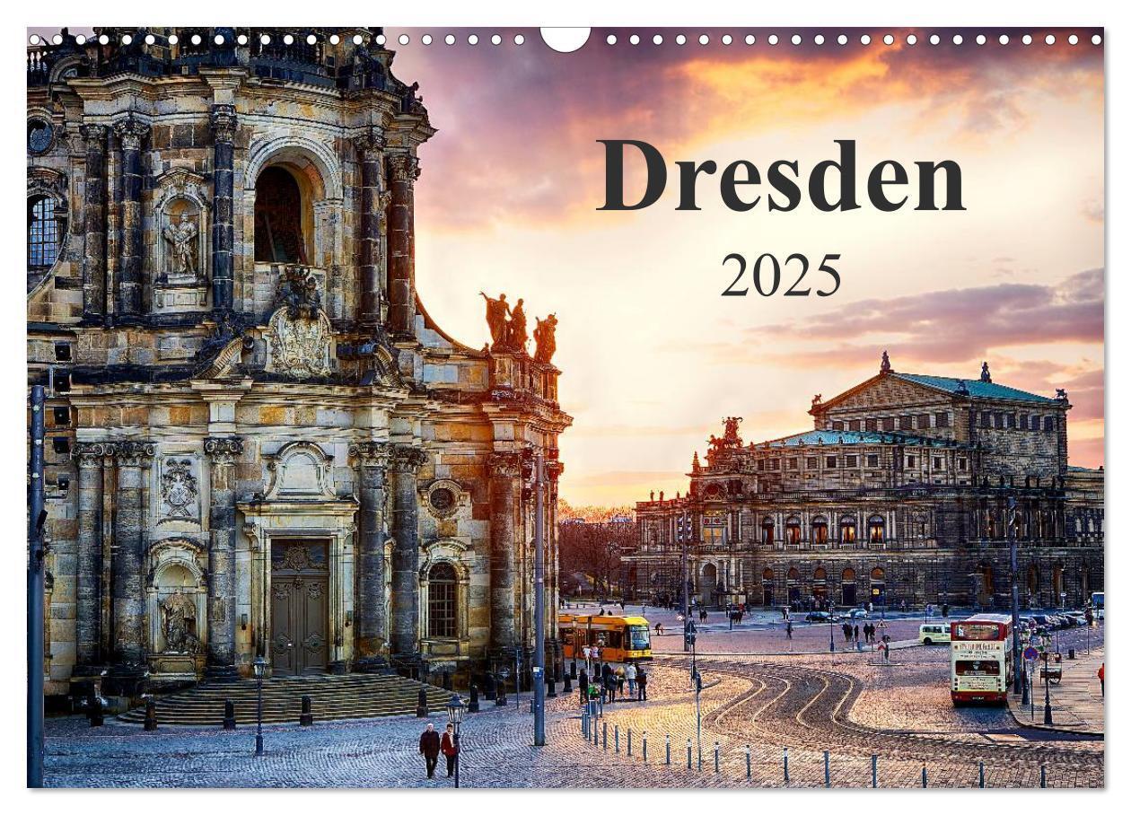 Cover: 9783435744299 | Dresden 2025 / Geburtstagskalender (Wandkalender 2025 DIN A3 quer),...