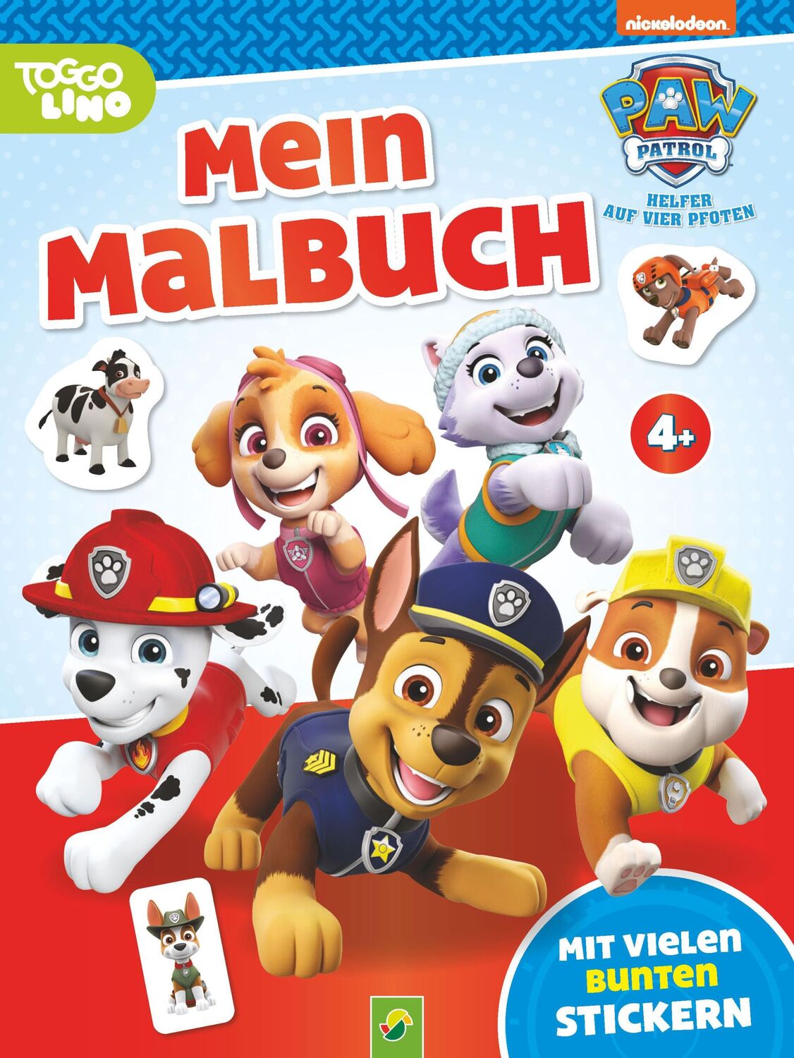 Cover: 9783849925529 | Paw Patrol Mein Malbuch | Mit vielen bunten Stickern Ab 4 Jahren