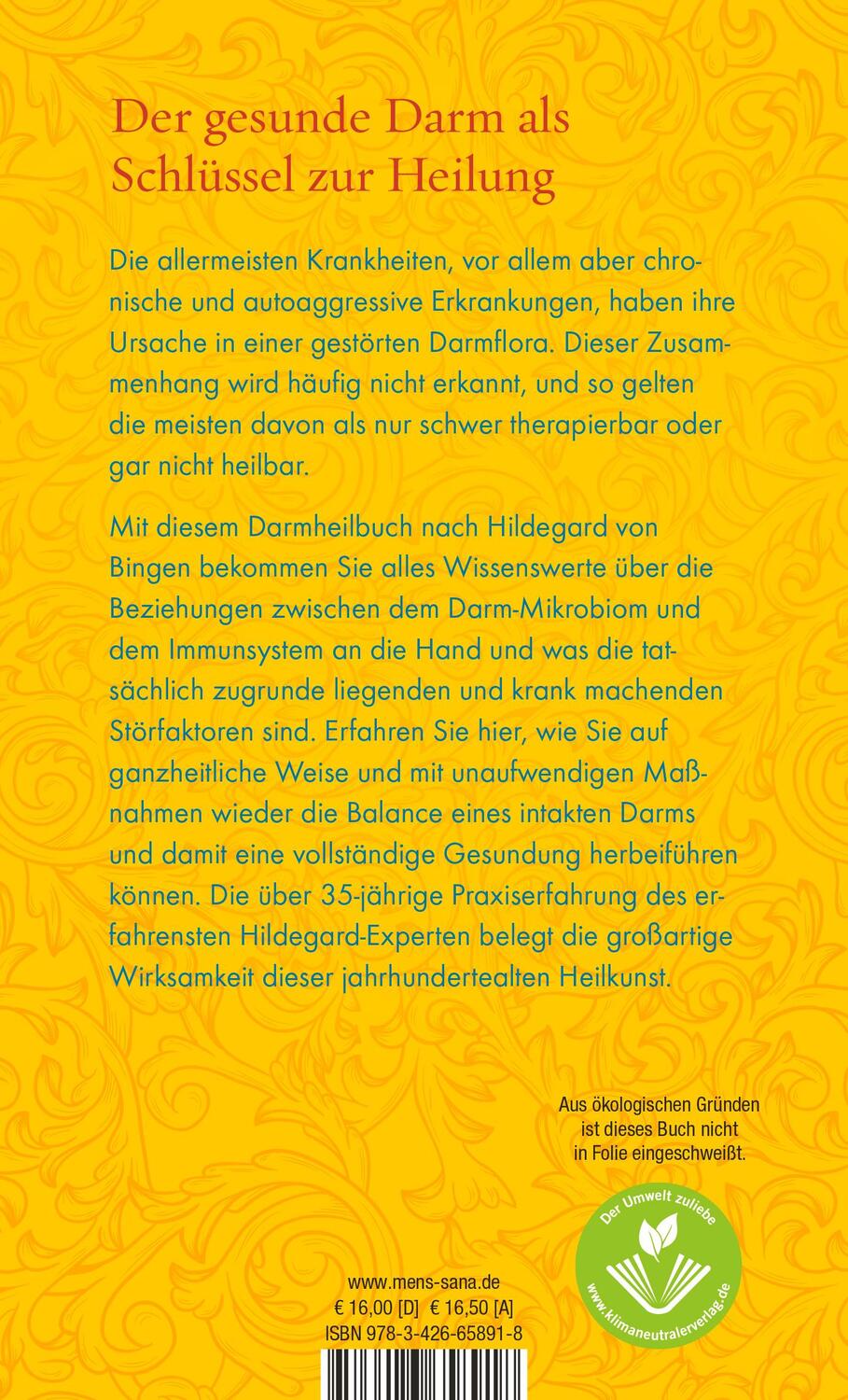 Rückseite: 9783426658918 | Das Hildegard Darmheilbuch | Wighard Strehlow | Buch | 208 S. | 2021