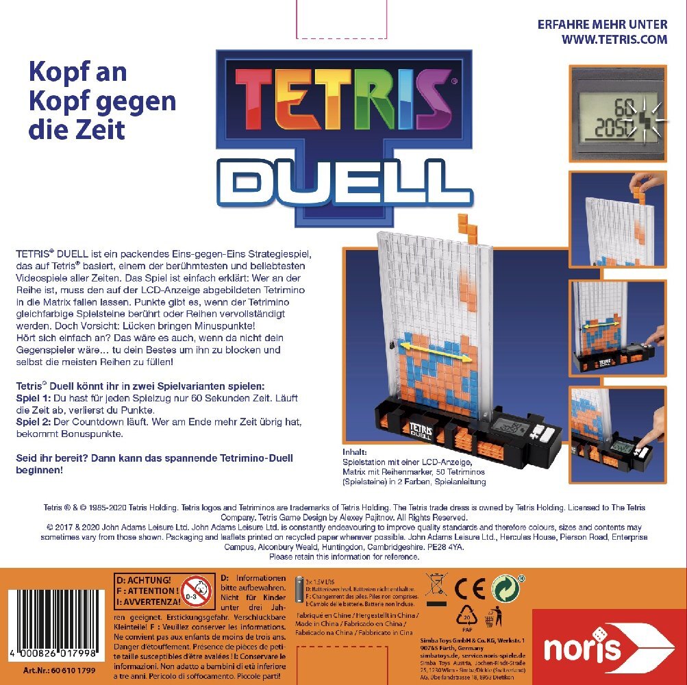 Bild: 4000826017998 | Tetris Duell (Spiel) | Spiel | In Spielebox | 606101799 | Deutsch