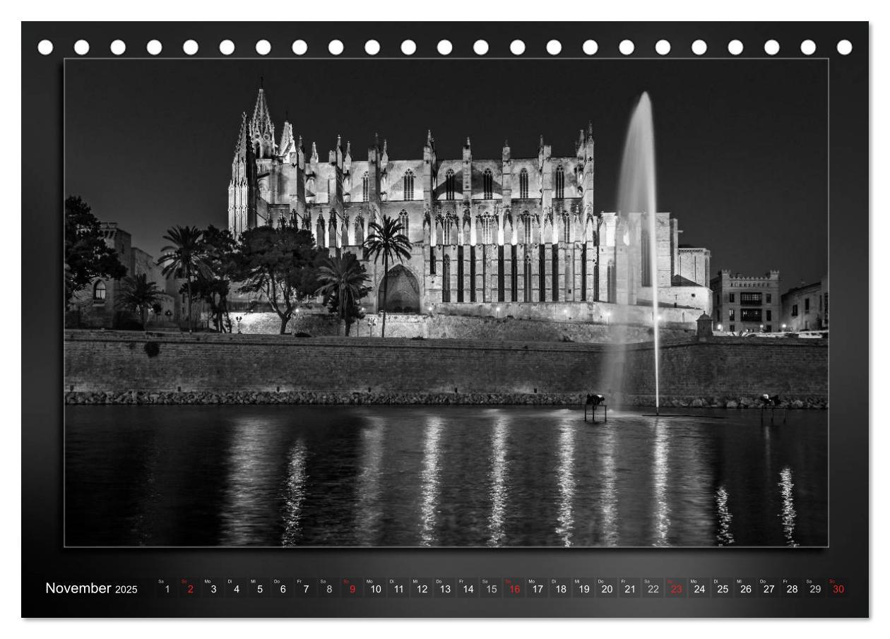 Bild: 9783435281558 | Mallorca Schwarz Weiß (Tischkalender 2025 DIN A5 quer), CALVENDO...