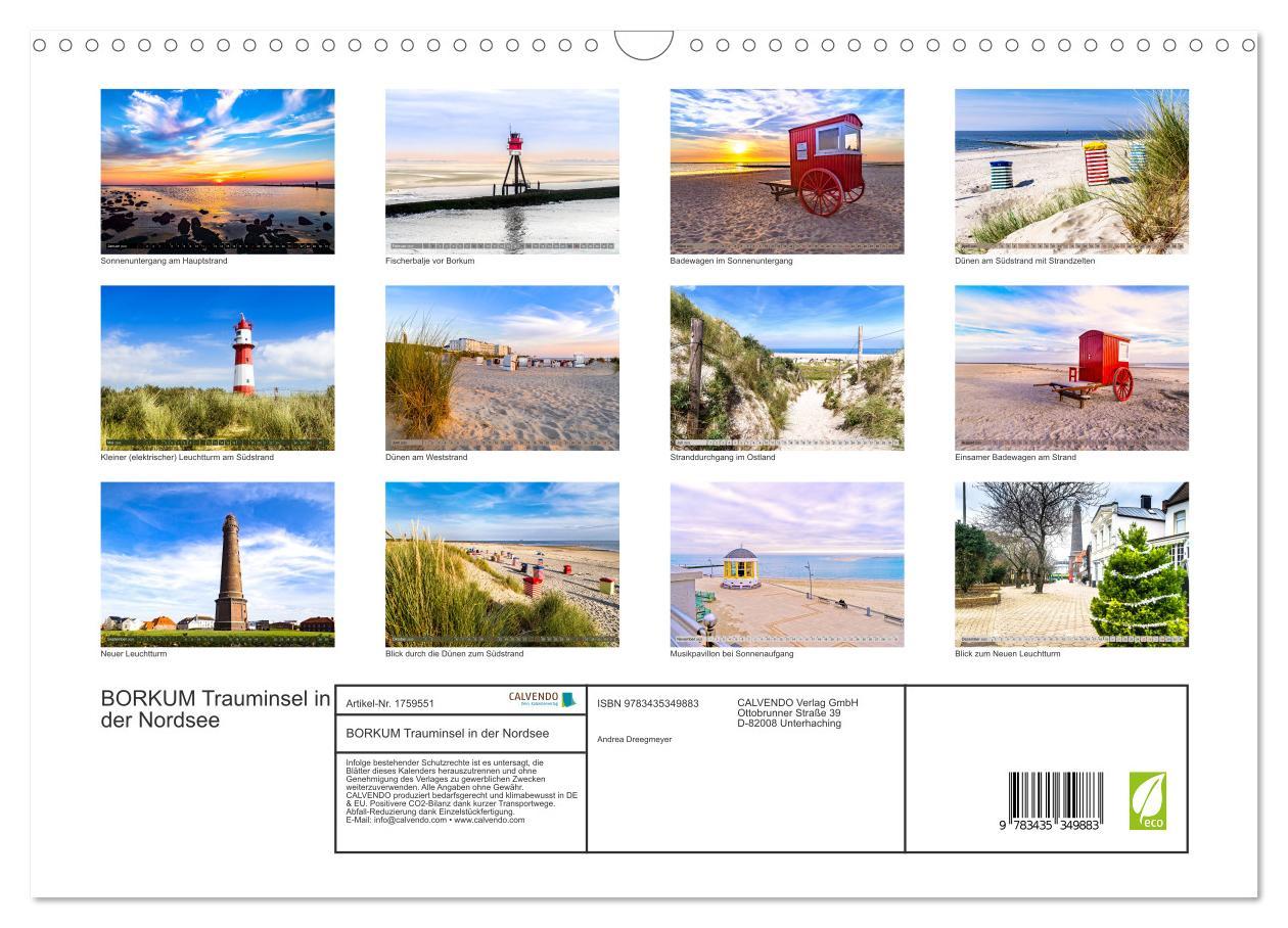 Bild: 9783435349883 | BORKUM Trauminsel in der Nordsee (Wandkalender 2025 DIN A3 quer),...